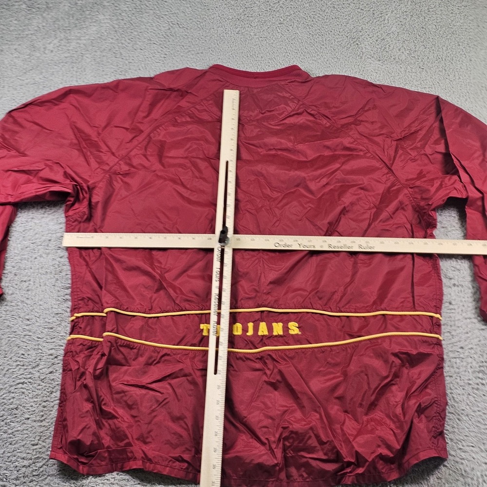 USC Trojans Jacket Mens XL Red NCAA Football Nike V Neck‎ Windbreaker Pullover - Picture 11 of 11